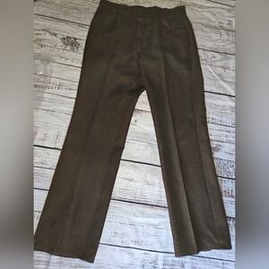 Sportabouts Brown Pleated Dress Pants Slacks Straight Leg Vintage Size 32"